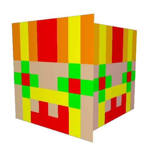 Superj101 Minecraft avatar head, 3D render