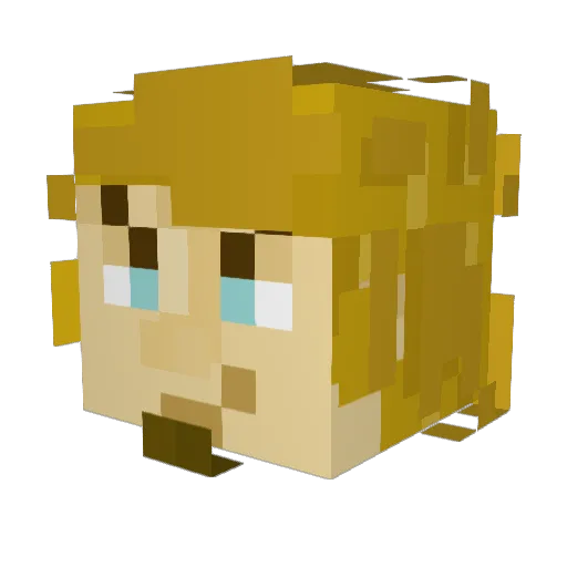 Superjack656 Minecraft avatar head, 3D render