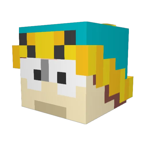 Superjenta0932 Minecraft avatar head, 3D render