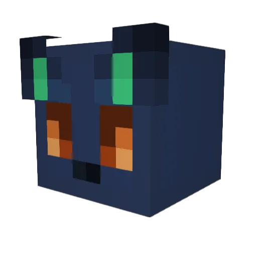 Superkatz Minecraft avatar head, 3D render