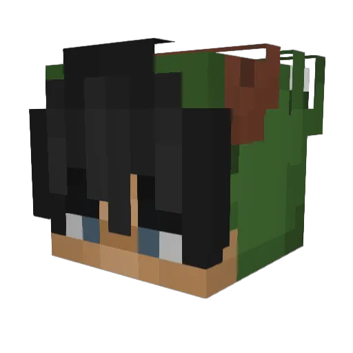 Superkge Minecraft avatar head, 3D render
