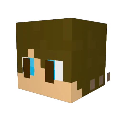 Superkid09 Minecraft avatar head, 3D render
