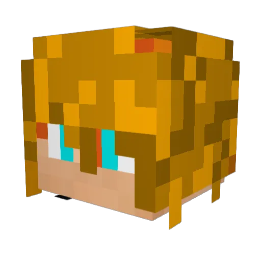 Superleafboy Minecraft avatar head, 3D render