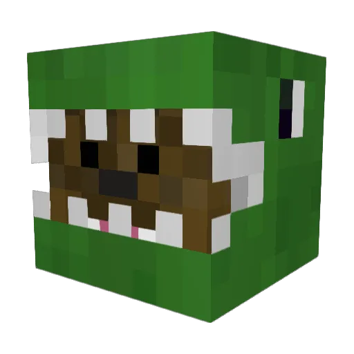 Superleave Minecraft avatar head, 3D render
