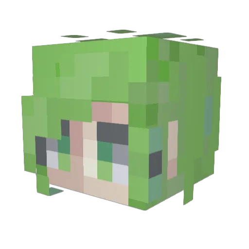 Superlifical Minecraft avatar head, 3D render