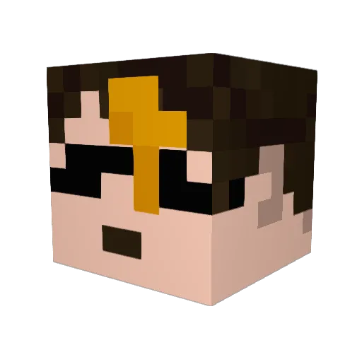 Superman0422 Minecraft avatar head, 3D render