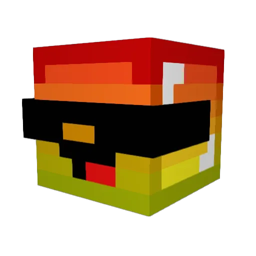 Superman77_07 Minecraft avatar head, 3D render