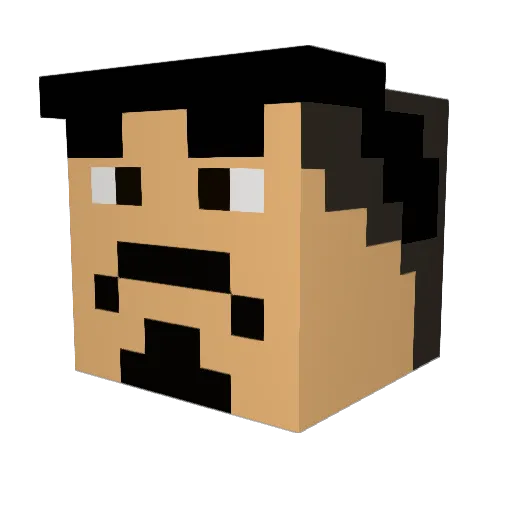 SupermanGW Minecraft avatar head, 3D render
