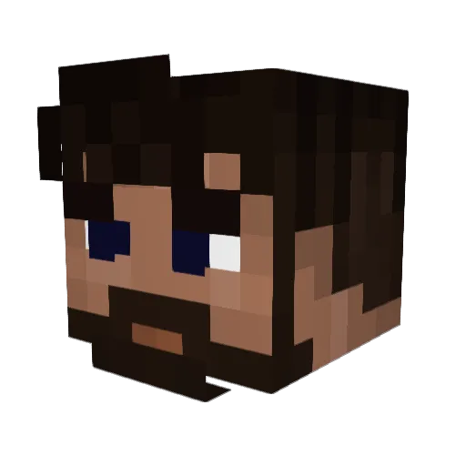 Supermanflow Minecraft avatar head, 3D render