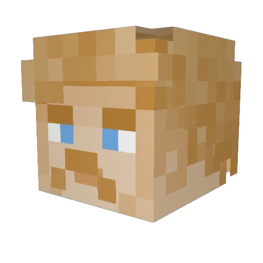 SupermanmineMC Minecraft avatar head, 3D render