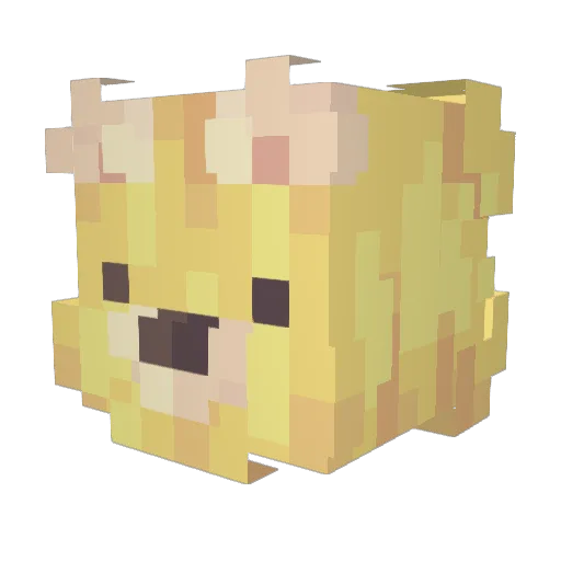 Supermayssa Minecraft avatar head, 3D render