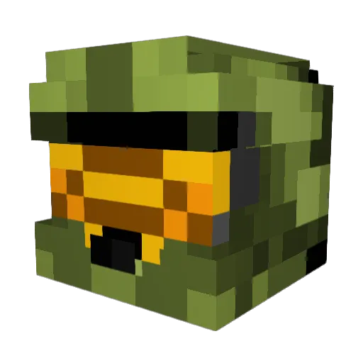 Supermonkeybloke Minecraft avatar head, 3D render