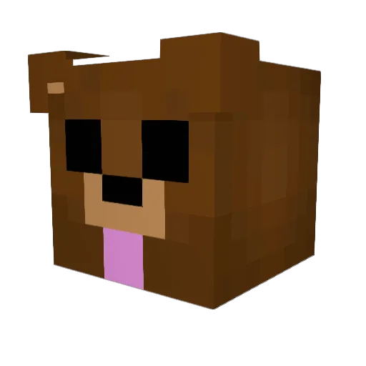 Supermoquette Minecraft avatar head, 3D render