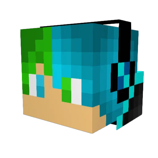 Supermunchkin_ Minecraft avatar head, 3D render