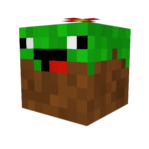 Supernarfi Minecraft avatar head, 3D render