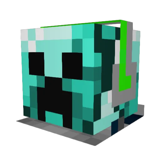 Supernath Minecraft avatar head, 3D render