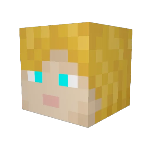 Superniquito Minecraft avatar head, 3D render