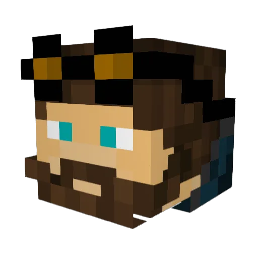 Supernova86 Minecraft avatar head, 3D render