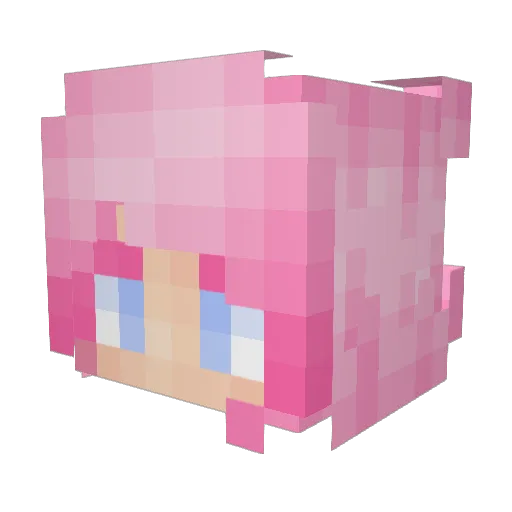 SupernovaXO Minecraft avatar head, 3D render