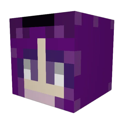 Supernova_violet Minecraft avatar head, 3D render