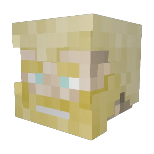 Superro_ Minecraft avatar head, 3D render