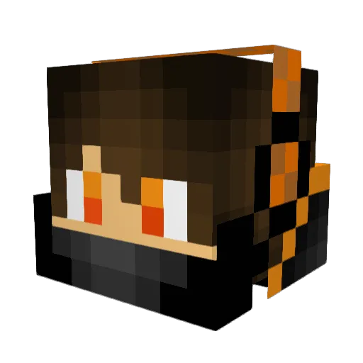Supersambags Minecraft avatar head, 3D render