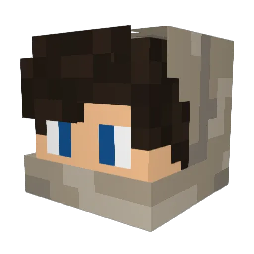Supersane3 Minecraft avatar head, 3D render
