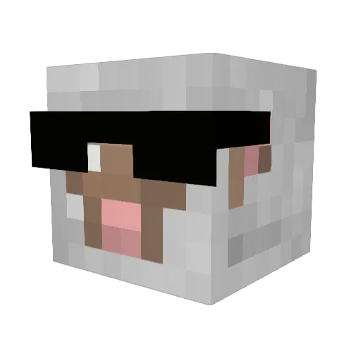Superschaf15 Minecraft avatar head, 3D render