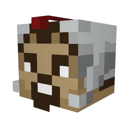 Supersebx Minecraft avatar head, 3D render
