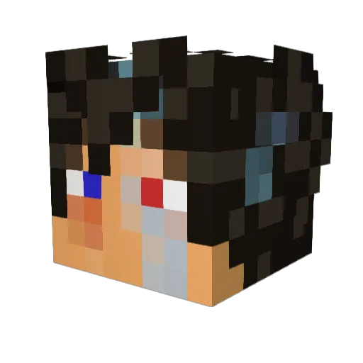 Supershadow1233 Minecraft avatar head, 3D render