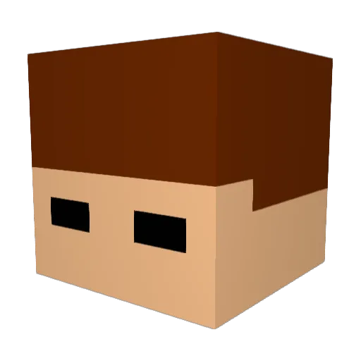 Supersil13 Minecraft avatar head, 3D render