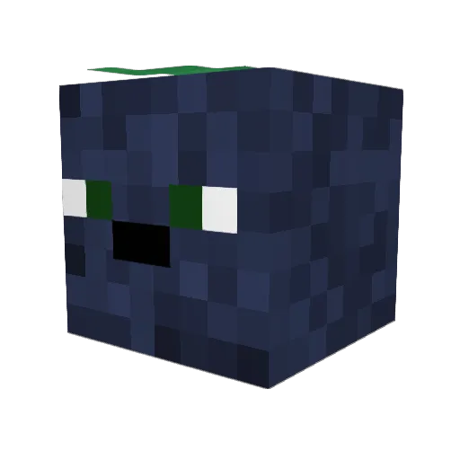 Supersockic Minecraft avatar head, 3D render