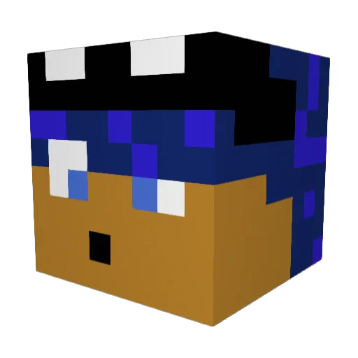 Superspazz2020 Minecraft avatar head, 3D render