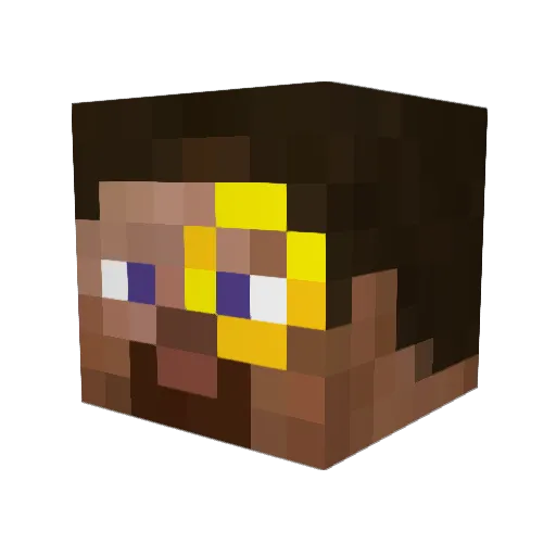 Superspoonish Minecraft avatar head, 3D render