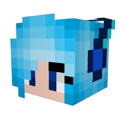 Superstar1 Minecraft avatar head, 3D render