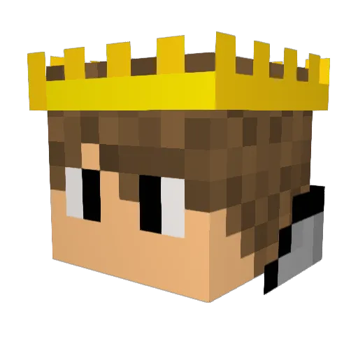 SuperstarMK Minecraft avatar head, 3D render