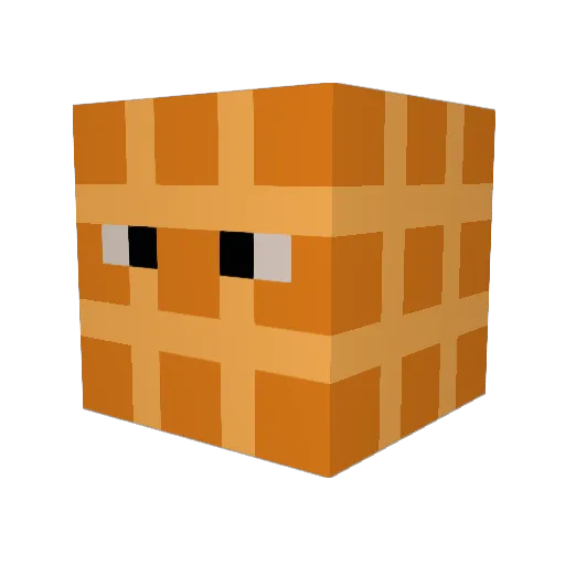 Superstroopwafel Minecraft avatar head, 3D render