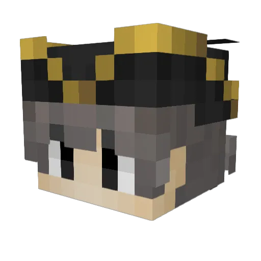 Supert2 Minecraft avatar head, 3D render