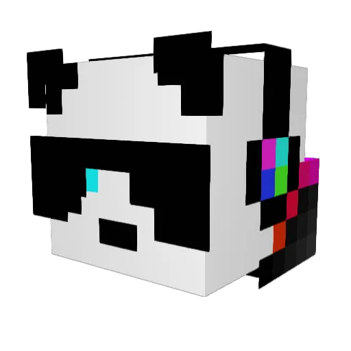 Supertalen Minecraft avatar head, 3D render