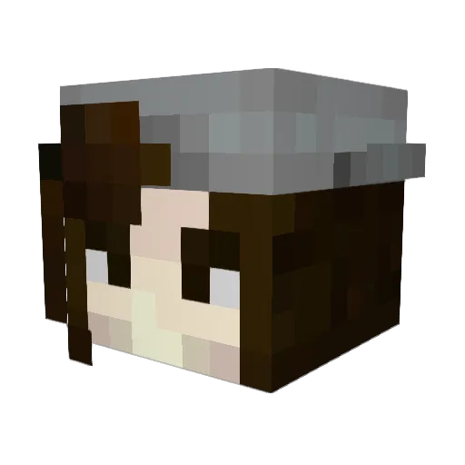 Supertalking7 Minecraft avatar head, 3D render