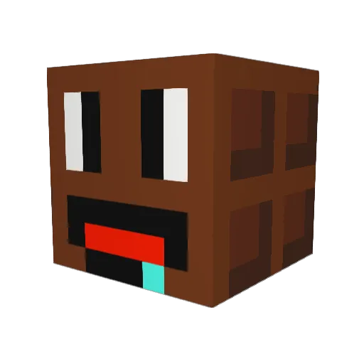 Supertchoco Minecraft avatar head, 3D render