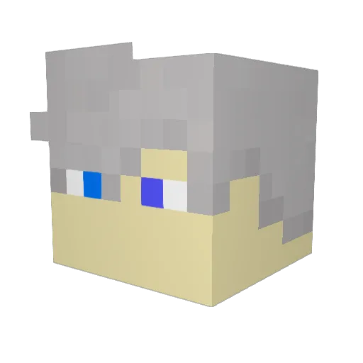 Supertonic Minecraft avatar head, 3D render