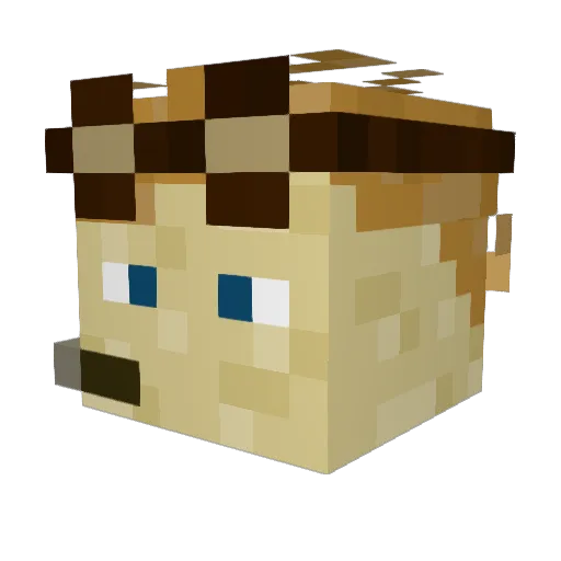 SuperxSam Minecraft avatar head, 3D render