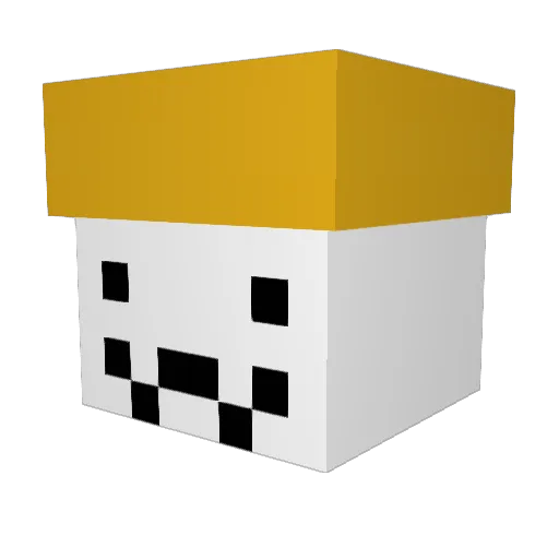 Supimpajose Minecraft avatar head, 3D render