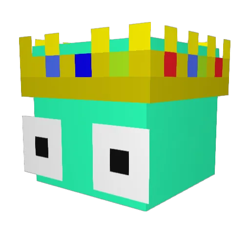 Suplized Minecraft avatar head, 3D render
