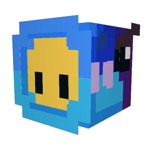 Suppaiman Minecraft avatar head, 3D render