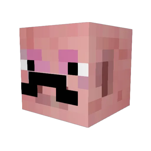 Suppedrengen Minecraft avatar head, 3D render