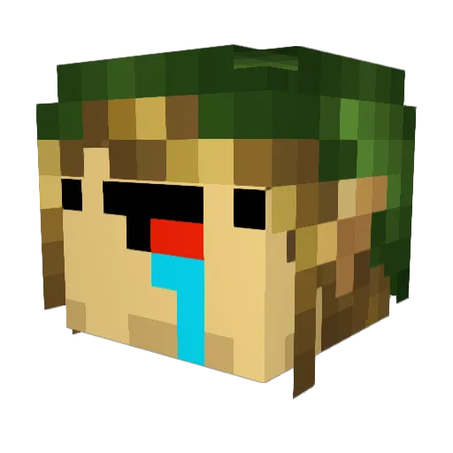 Suppenkaiser Minecraft avatar head, 3D render