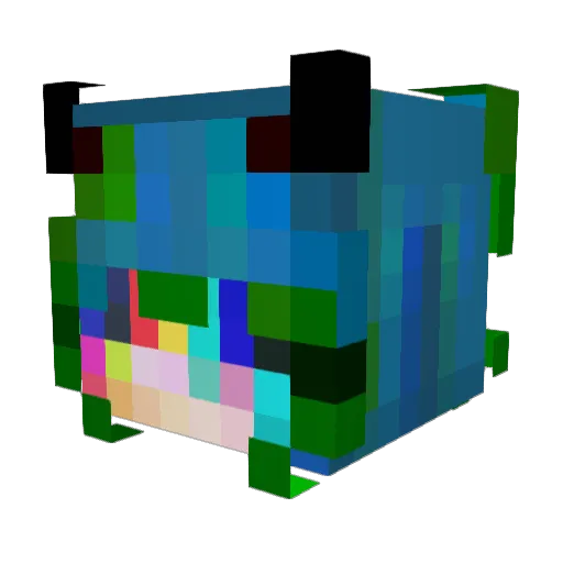 Suppenqueen Minecraft avatar head, 3D render