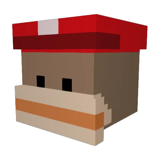 Supper_Lego Minecraft avatar head, 3D render